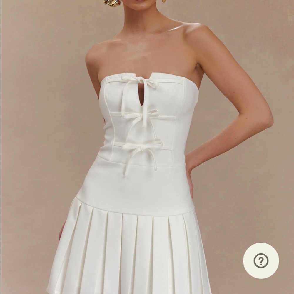Meshki White Strapless Dress